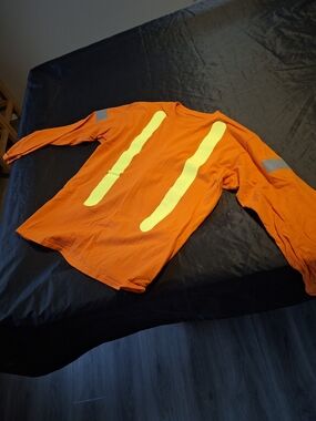 High-Visibility Orange Long Sleeve Safety Tee